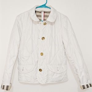Burberry Quilted White Coat